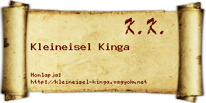 Kleineisel Kinga névjegykártya